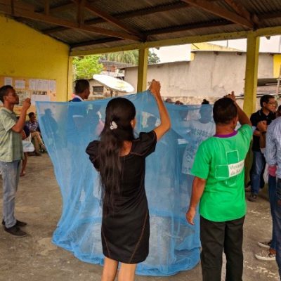 Mass bed nets distribution - demonstration to communities on use and care of nets