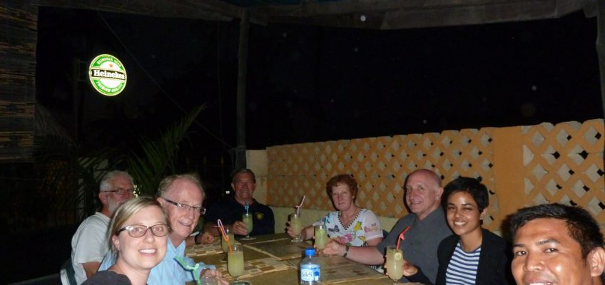 Dinner with the first net distribution team including Herculano Amaral PP Rotary Club of Dili Lafaek ,Nov 2012